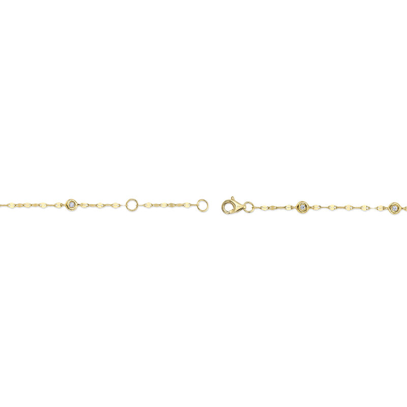 Diamond Bezel Bracelet in 14k Yellow Gold image number null
